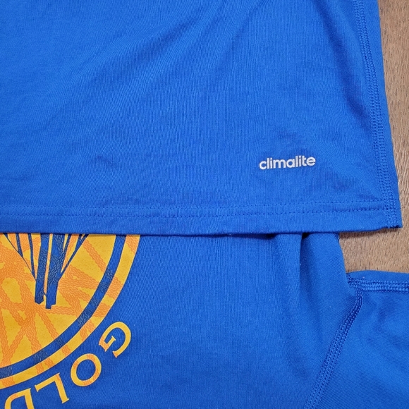 Adidas Climalite Golden State Warriors Shirt Men's Large Blue NBA Basketball - Picture 8 of 10